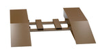 Vestil SWR-CPL-24-12-108 Steel Wheel Risers With Pick-Up Loop 108 in. x 24 in. x 12-1/4 in. 40,000 lb. Capacity Brown