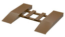Vestil SWR-CPL-24-8-84 Steel Wheel Risers With Pick-Up Loop 84 in. x 24 in. x 8-1/4 in. 40,000 lb. Capacity Brown