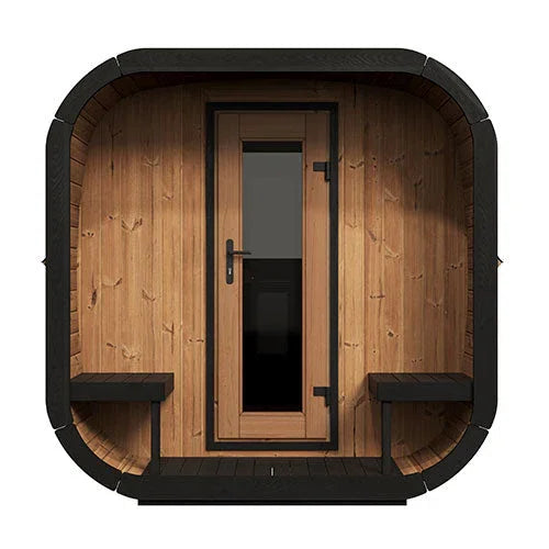 Green Vista Living SaunaLife Model CL12GCP Cube-Series Outdoor Home Sauna Suite Kit | 8 Persons - Close-Up
