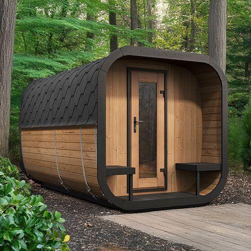 Green Vista Living SaunaLife Model CL12GCP Cube-Series Outdoor Home Sauna Suite Kit | 8 Persons