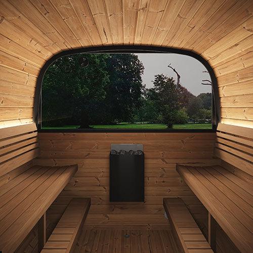 SaunaLife Model CL12GCP Cube-Series Outdoor Home Sauna with Huum Heater