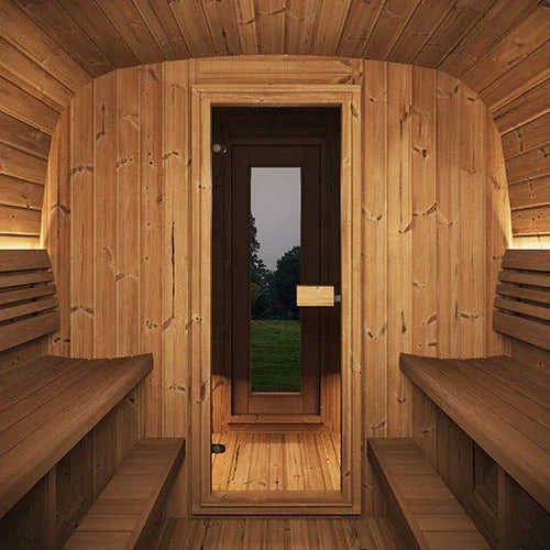 Green Vista Living SaunaLife Model CL12GCP Cube-Series Outdoor Home Sauna Suite Kit | 8 Persons - Features