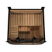 Green Vista Living SaunaLife Model CL3G Cube-Series Outdoor Home Sauna Kit | 2 Persons - Lifestyle View
