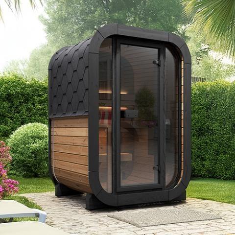 Green Vista Living SaunaLife Model CL3G Cube-Series Outdoor Home Sauna Kit | 2 Persons