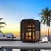 Green Vista Living SaunaLife Model CL3G Cube-Series Outdoor Home Sauna Kit | 2 Persons - Side View