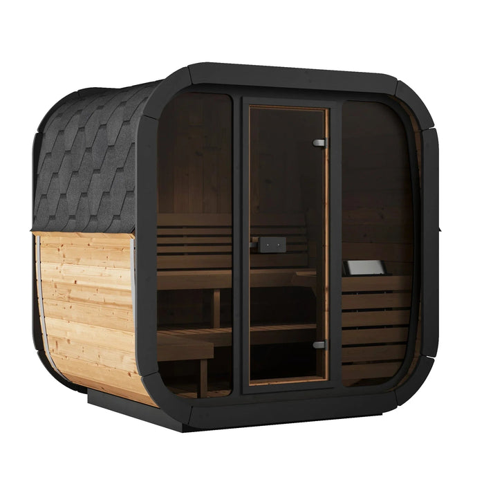 Green Vista Living SaunaLife Model CL5G Cube-Series Outdoor Sauna | 4 Persons - Side View