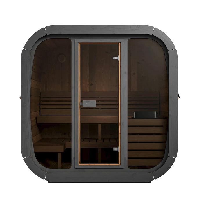 Green Vista Living SaunaLife Model CL5G Cube-Series Outdoor Sauna | 4 Persons - Detail View