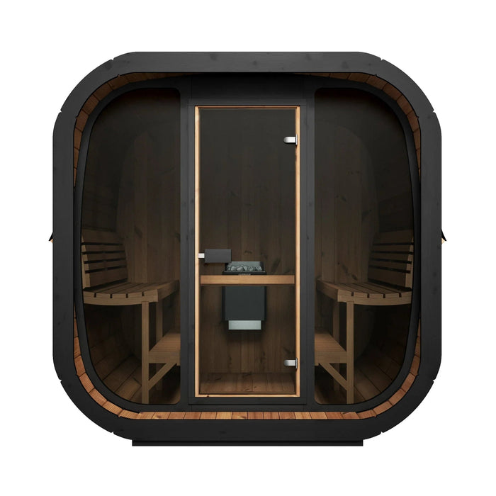 Green Vista Living SaunaLife Model CL7G Cube-Series Outdoor Sauna | 6 Persons - Detail View