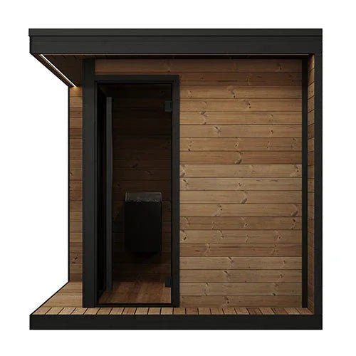 Green Vista Living SaunaLife Model GL6 Outdoor Sauna Kit | 6 Persons - Installation View
