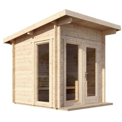 Green Vista Living SaunaLife Model G4 Outdoor Home Sauna Kit | 6 Persons - Detail View