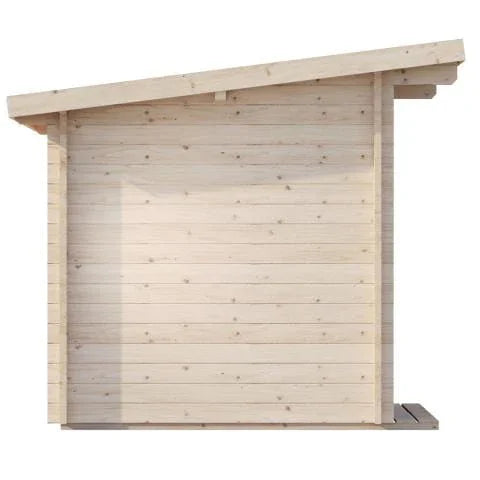 Green Vista Living SaunaLife Model G4 Outdoor Home Sauna Kit | 6 Persons - Installation View
