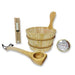 Green Vista Living SaunaLife Bucket and Ladle Package 1 Sauna Accessories - Side View