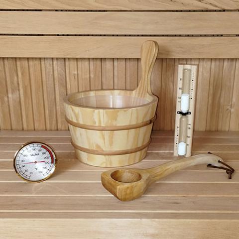 Green Vista Living SaunaLife Bucket and Ladle Package 1 Sauna Accessories