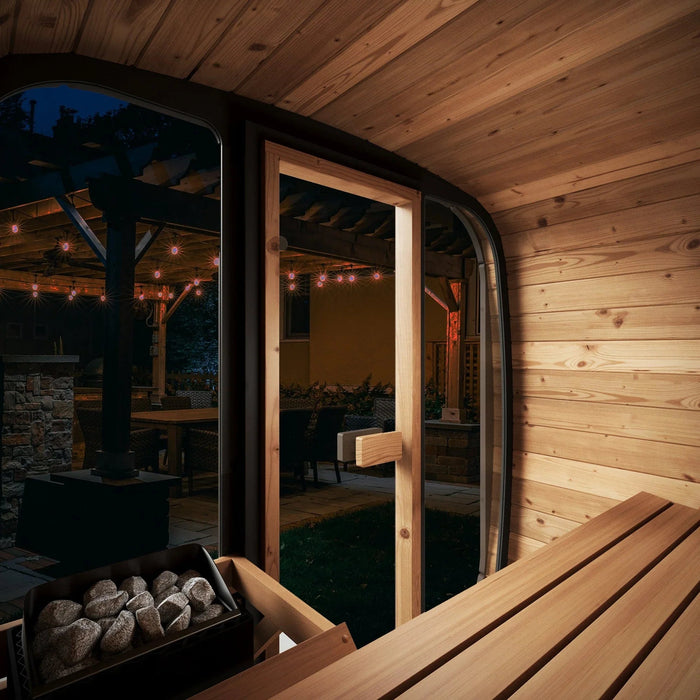 Green Vista Living SaunaLife Model CL4G Cube-Series Outdoor Sauna | 3 Persons - Features