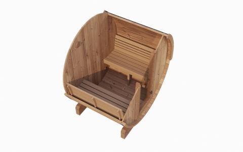 Green Vista Living SaunaLife Model E6 Barrel Sauna | 3 Persons - Detail View