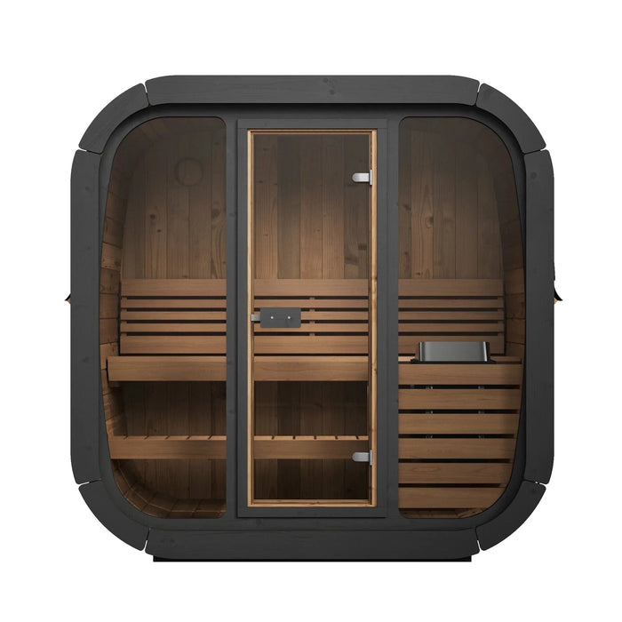 Green Vista Living SaunaLife Model CL4G Cube-Series Outdoor Sauna | 3 Persons - Detail View