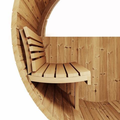 Green Vista Living SaunaLife Model E6W Barrel Sauna-Window | 3 Persons Saunas - Lifestyle View