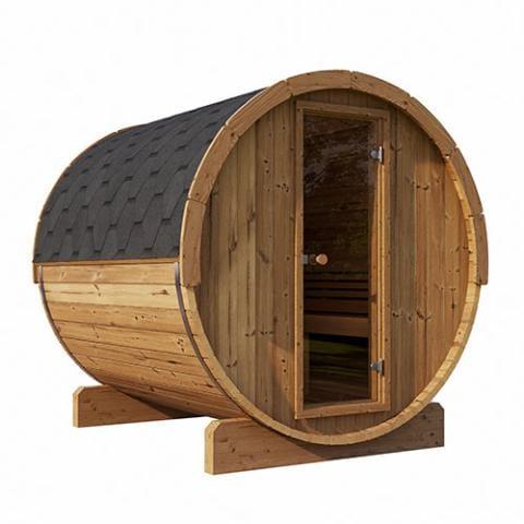 Green Vista Living SaunaLife Model E7 Barrel Sauna | 4 Persons