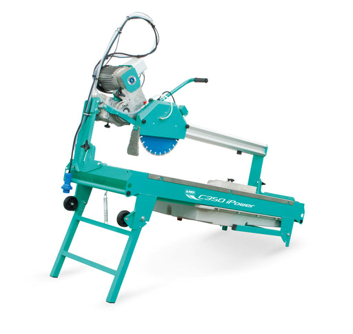 IMER Combicut 350 iPower 14" Tile, Stone & Masonry Saw – 48" Cut, 4 HP 240V – Folding Legs