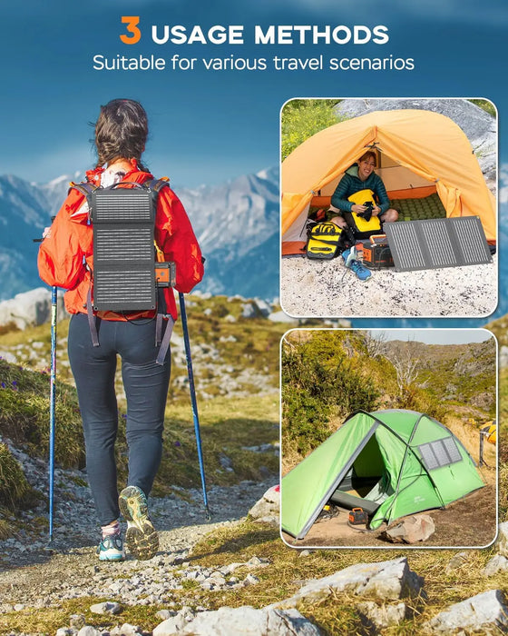 Peak Solar Generator with 30W Panel, 111Wh Portable Power Station for Camping, Travel & Emergency