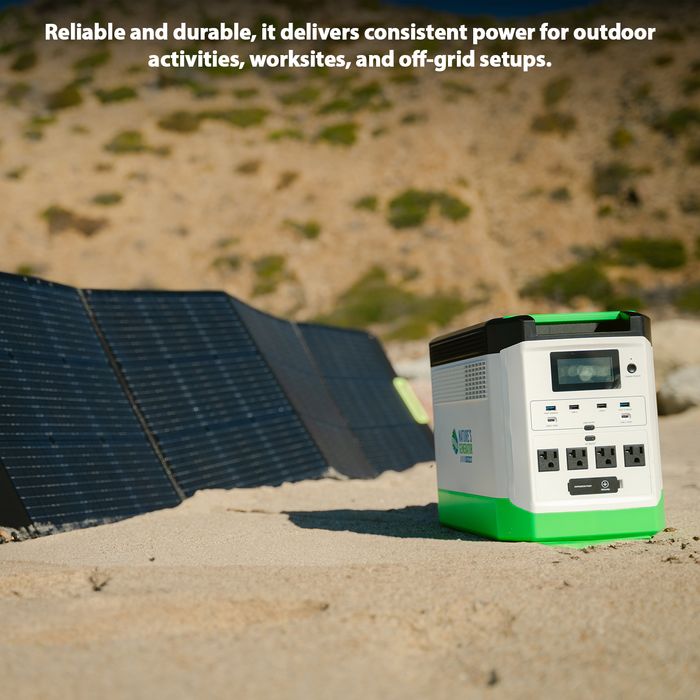High Capacity Lithium 1800 Solar Generator and Transfer Switch