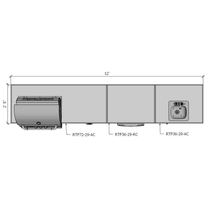 Chicago Brick Oven - DIY Schaumburg Kitchen - 12' Straight Kitchen