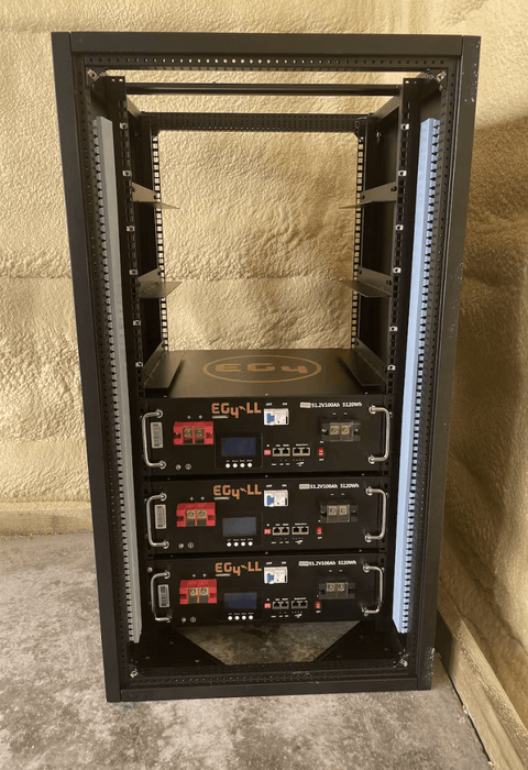 Green Vista Living EG4 Enclosed 6 Slot Battery Rack [Pre-Assembled] | Wheels Included |... Power Accessories - Detail View