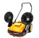 SANITMAX RT980S 38" Manual Push Powered Floor Sweeper, 38,000 sqft/h, Triple Brushes, Air filter For Dust Control - Side View