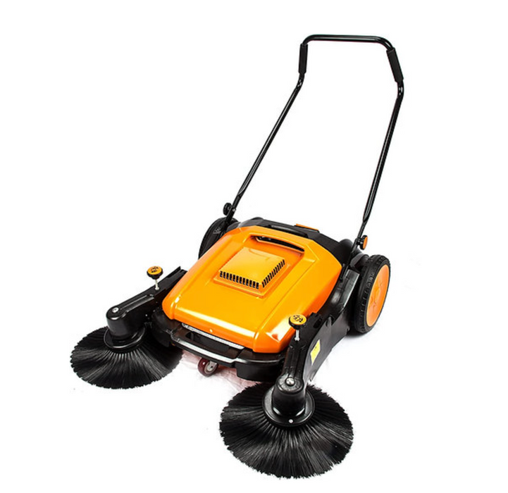 SANITMAX RT980S 38" Manual Push Powered Floor Sweeper, 38,000 sqft/h, Triple Brushes, Air filter For Dust... - Detail View