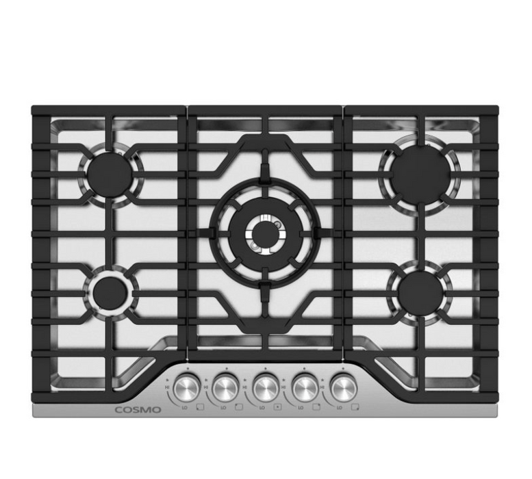 Cosmo 30" Stainless Steel Drop-In Gas Cooktop COS-CTGV305SS