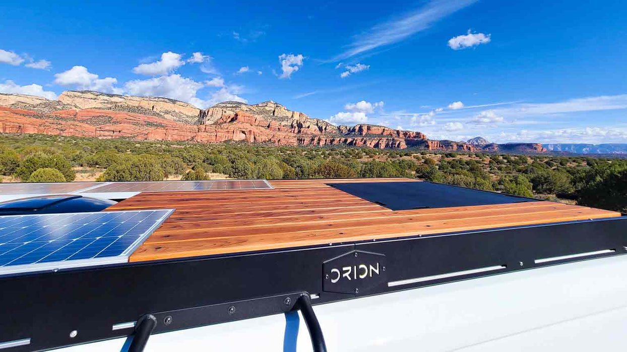 Orion Van Gear Promaster Roof Deck Brackets Outdoor Living - Detail View