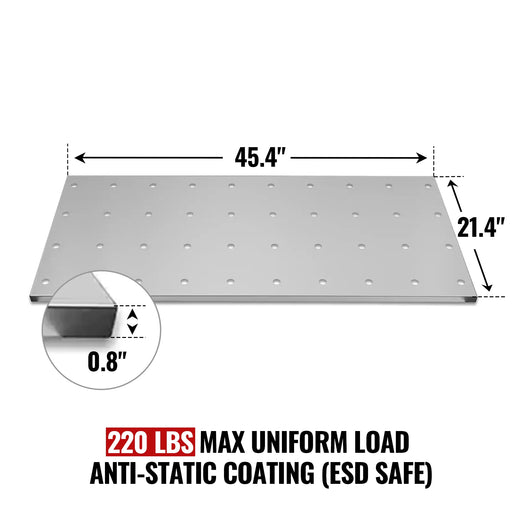 ( 1 Pack / 1 Pcs ) Shelf with 5 Pcs Clips, 1430L Cabinet, Stainless St — angle view