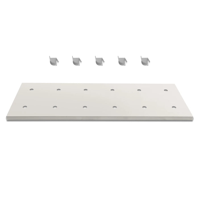 ( 1 Pack / 1 Pcs ) Shelf with 5 Pcs Clips, 320L Cabinet, White (for SK — dimensions diagram