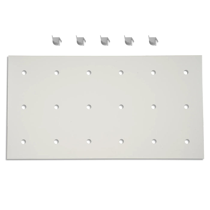 ( 1 Pack / 1 Pcs ) Shelf with 5 Pcs Clips, 880L Cabinet, White (for SK — lifestyle view