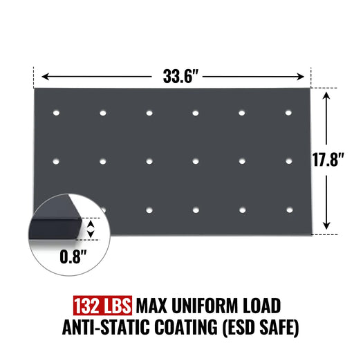 ( 1 Pack / 1 Pcs ) Shelf with 5 Pcs Clips, 880L Cabinet, Black (for SK — angle view