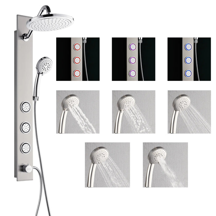 Forno Acqua Spa 9-Inch Overhead Rainfall Shower Panel with 1.8 GPM Flow Rate and SensoTemp... Kitchen Appliance - View 12