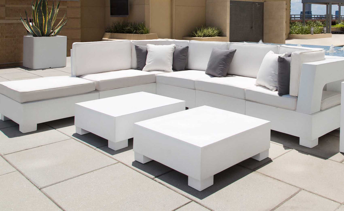 Ledge Lounger Signature Sectional Endcap/Square Coffee Table — view 5