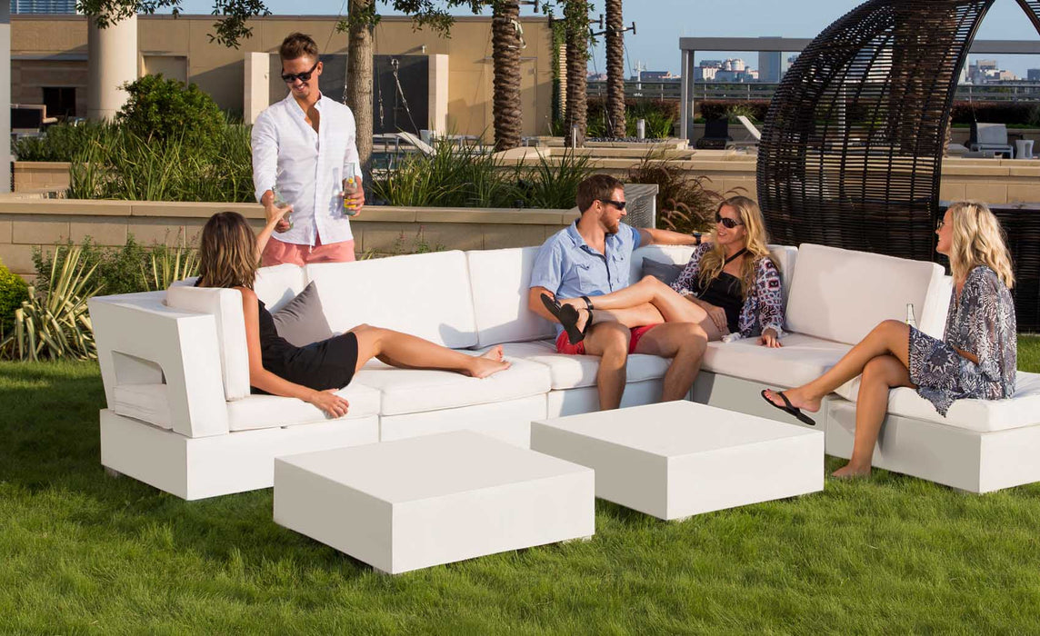 Ledge Lounger Signature Sectional Endcap/Square Coffee Table — view 3