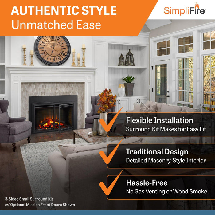 SimpliFire 25" Traditional Electric Built-In Fireplace Insert SimpliFire