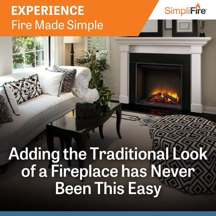 SimpliFire 30" Traditional Electric Built-In Fireplace SimpliFire