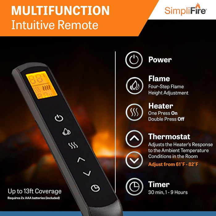 SimpliFire 30" Traditional Electric Built-In Fireplace SimpliFire