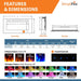 SimpliFire Allusion 40" Linear Electric Recessed Fireplace SimpliFire