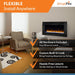 SimpliFire Allusion 40" Linear Electric Recessed Fireplace SimpliFire