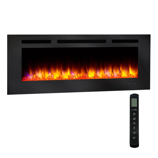SimpliFire Allusion 48" Linear Electric Recessed Fireplace SimpliFire