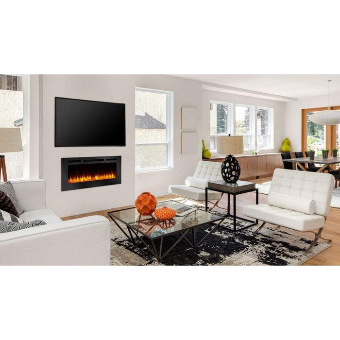 SimpliFire Allusion 60" Linear Electric Recessed Fireplace SimpliFire