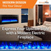 SimpliFire Allusion 60" Linear Electric Recessed Fireplace SimpliFire