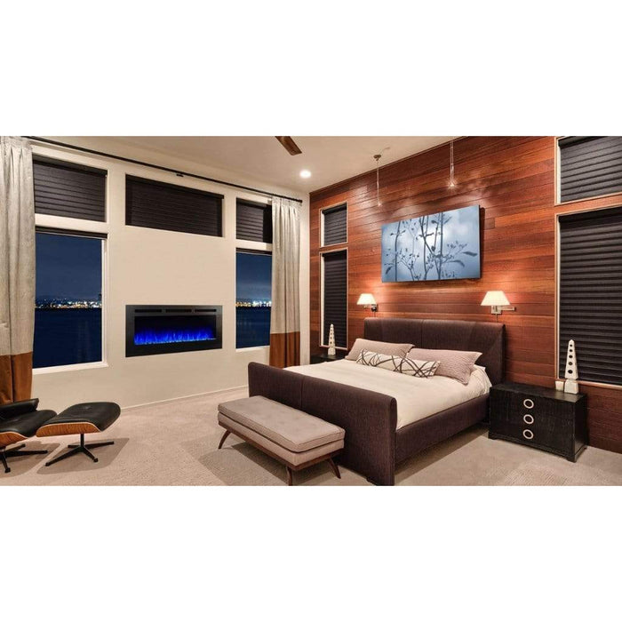 SimpliFire Allusion 60" Linear Electric Recessed Fireplace SimpliFire