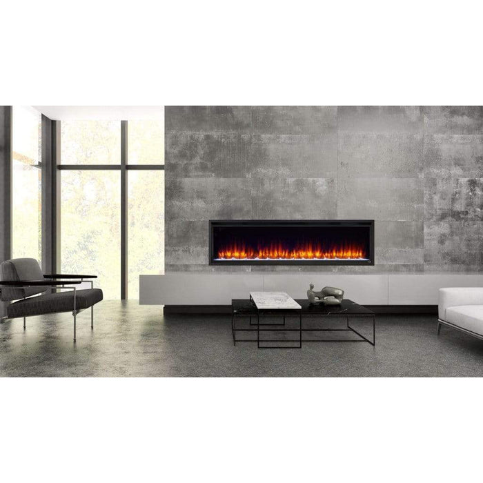 SimpliFire Allusion Platinum 50" Linear Electric Recessed Fireplace SimpliFire