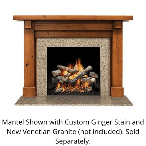 SimpliFire Battlefield B-Size Unfinished Distressed Knotty Alder Flush Mantel SimpliFire