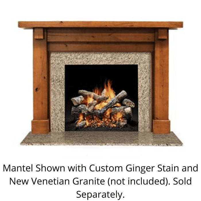 SimpliFire Battlefield B-Size Unfinished Distressed Knotty Alder Flush Mantel SimpliFire